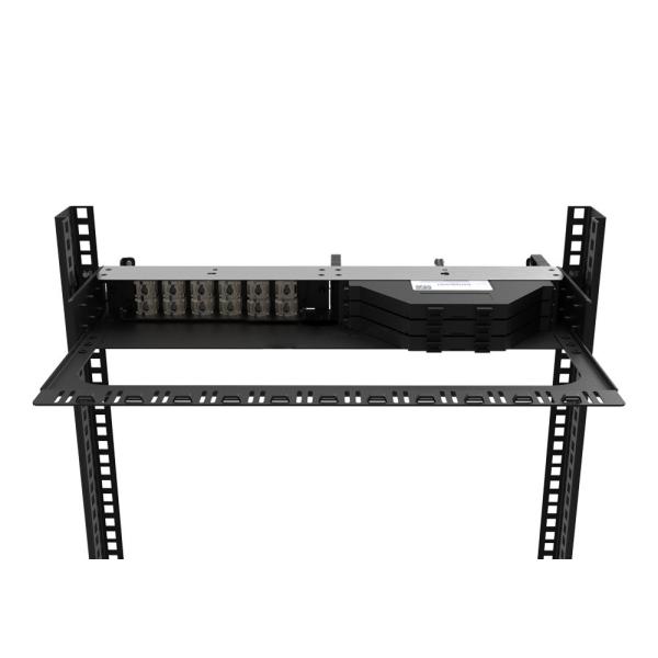 Rongbang RBTX-PP03 1U High Density Hybrid Fiber & Copper Modular Panel 3 MPO/MTP to 72 LC Ports 12 Jack for Data Center