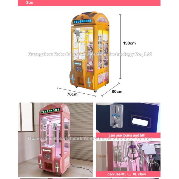 Crystal Love Claw Crane Game arcade prize gift BV20 bill acceptor arcade toy crane claw machine