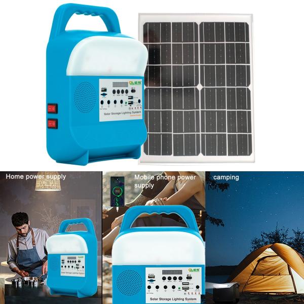 Home Energy Portable Solar System Light Converters Dc / Ac Way Mobile Charging