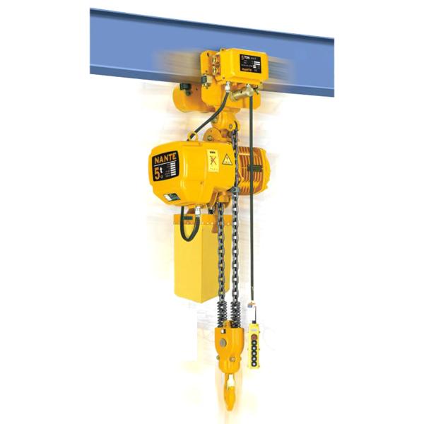 Buy 5 Ton Traveling Type Electric Chain Hoist Lifting Equipment With Trolley at wholesale prices