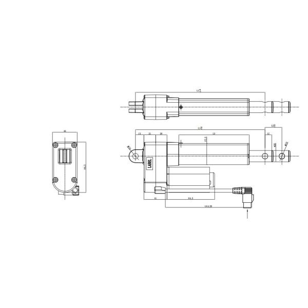 KG-025 24V dc motor electric Linear Actuator 50-80W CCC CE IE2 Certificate used for medical equipment