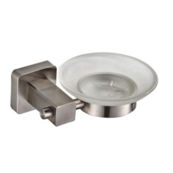 Soap Dish83402 (8159)-Square &Stainless steel 304&Brush &glass & Bathroom Accessories&kitchen,Sanitary Hardware