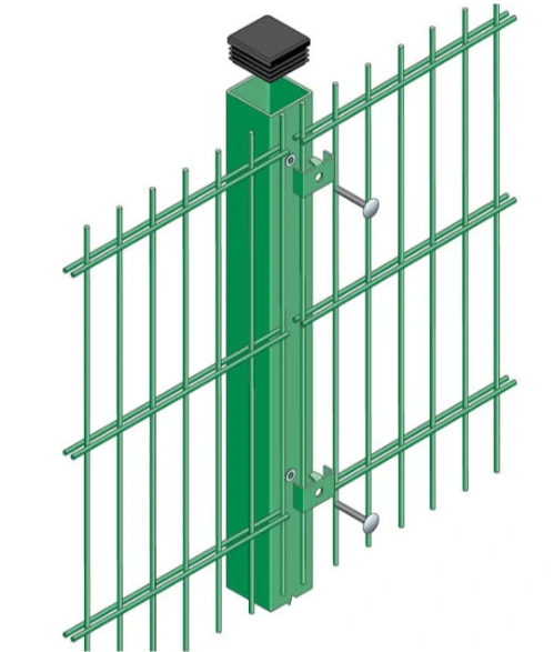 Security 868 656 Double Welded Wire Mesh Fence 50*200mm Hole Powder Coating