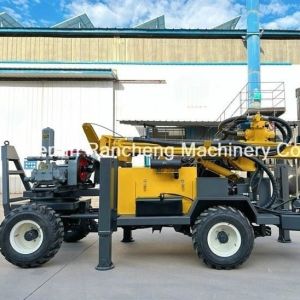 260m Depth Trailer Mounted Water Well Drilling Rig Machine Mining Machinery