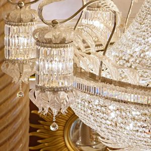 Quality Customized Large Hotel Project French Golden Empire Crystal Chandelier for sale
