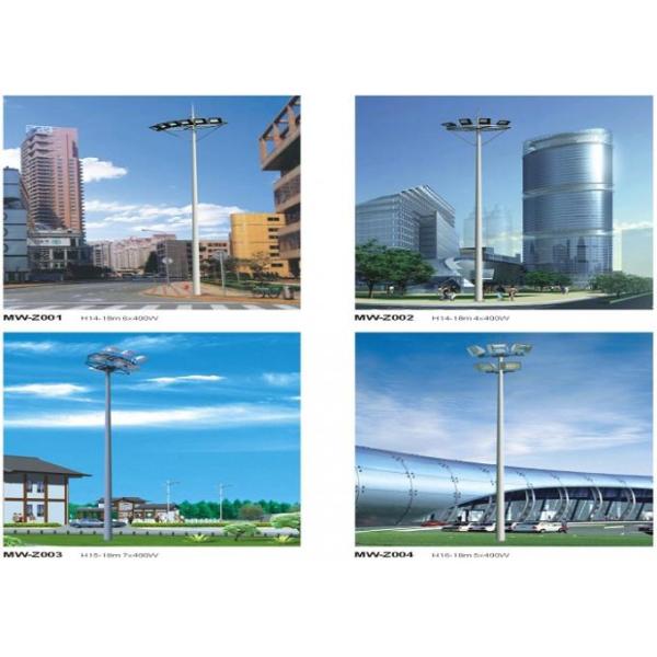 Professional 25m 8 Sides Galvanized Steel Outdoor Square Light Pole 10 KV ~550 KV 0