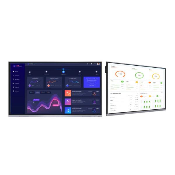 Buy 400cd/M2 4K 65" IR Touch Screen Interactive Whiteboard 4K 20 Points Touch Full Metal Black Case Easy To Move at wholesale prices