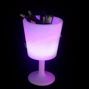 Wireless Plastic LED Ice Bucket Cup Shape 16 Colors Change For Champagne