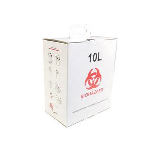 10L Biodegradable disposable white Cardboard box Medical Sharps Box