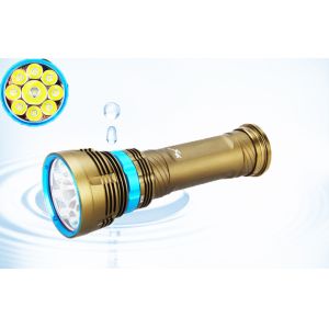 Quality Brightest 6500k Cree Xml2 Led Dive Torch With 6*18650 Rechargeable Battery for sale