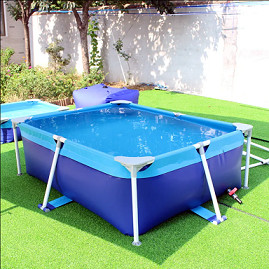 Buy Blue Inflatable Canvas Swimming Pool Rust Resistant For Backyard at wholesale prices
