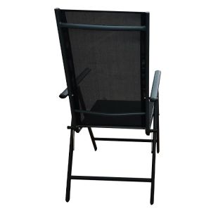 Outdoor Courtyard High Backrest Folding Reclining Chair with 7 Adjustable