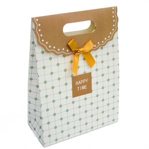 Custom Logo Recyclable Grey Board Gift Bag with UV Printing