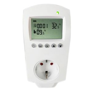 16A Household Programmable Digital Heating Floor Room Thermostat Plug