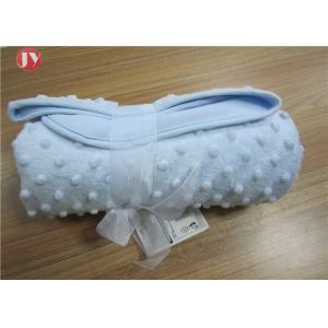China Super Soft Minky Dot Baby Throw Blanket with Double Plush Fleece Lay , Infant Rolled Personalized Swaddle Blanket on sale