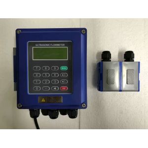 Portable External Probe Hot And Cold Flow Meter Wall Mounted Ultrasonic