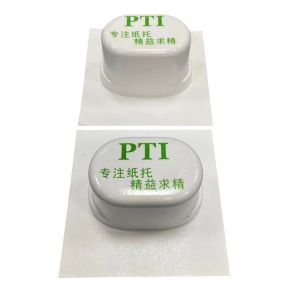 Laminated Wet Press Pulp Tray Holder Compostable Eco Friendly