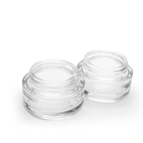 Cosmetics Packaging Flat Round Face Cream Jar Clear Glass Cream Jar 50g 30g