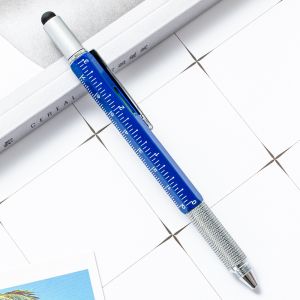 Multifunctional Metal Creative Ballpoint Pen Ruler Screwdriver Touch Screen