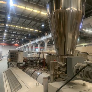 45RPM Conical Double Screw Extruder Plastic Pipe Machine