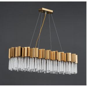 Luxury Led Crystal Chandeliers Dining Room Creative Rectangle foyer chandelier