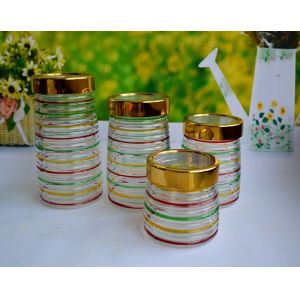 Quality SET OF 4 PCS GLASS CANISTER for sale