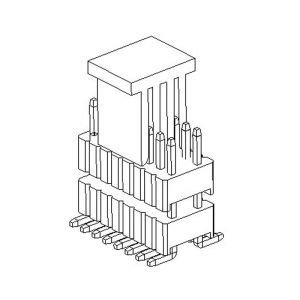 1.27mm Pin Header Connector H=1.0mm SMT Doul Row Double Plastic
