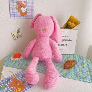 Fluffy Cartoon Bunny Stuffed Animal 30cm With PP Cotton Filling