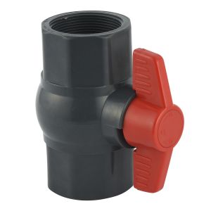 Water Media PVC Octangle Ball Valve with Compact Male and Female Threaded