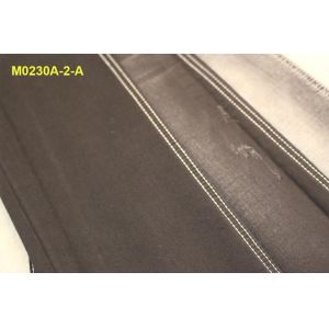 Quality 52 C 47 P 1 S 12oz Fake Knitted Black Stretchy Raw Denim Material By The Yard for sale