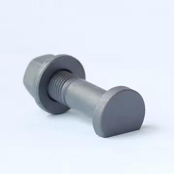 D Type Truck Wheel Bolt M22x1.5 With 40Cr/35CrMo Materials 32mm Diameter Head