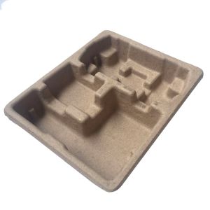 Recycled Thermoformed Pulp Tray Packaging 3mm Thickness Brown Color