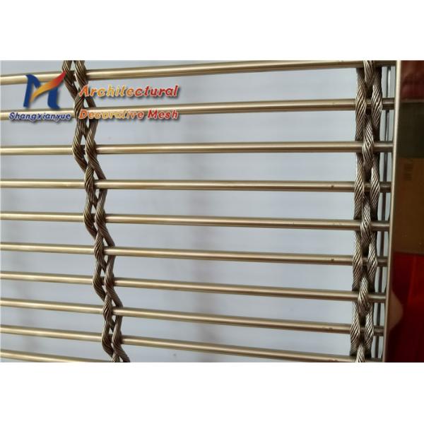 Buy Electrolytic Polishing Architectural Cable Mesh 80mm Facades Curtain at wholesale prices