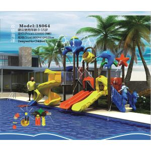 2018 Most popular children outdoor playground plastic slide 800*410*520CM