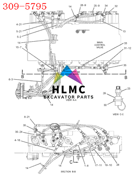 CA3095795 309-5795 3095795 Pressure Sensor Switch E313B 345C 345CL 345D 345DL Excavator Sensor Parts