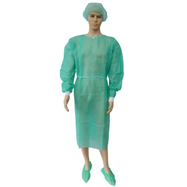 Buy Multiple Color Medical Isolation Gown Nonwoven PP Knitted Cuff at wholesale prices