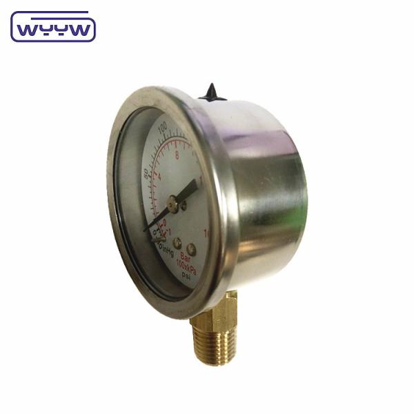 Buy Back Connection Pressure Gauge Manometer Shock Resistant 60mm at wholesale prices