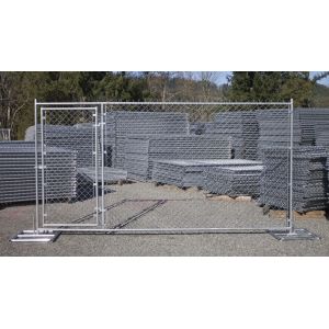 8'x12' temporary chain link fence panels diameter wire 11.5ga chain link mesh 2"