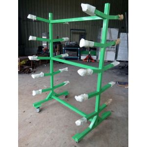 Gondola Metallic Supermarket Display Shelving With 4 Wheels Custom Made