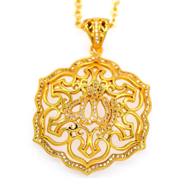 Vintage Allah pendants Women/Men jewelry Gift 18K Gold Plated Fashion african Jewelry