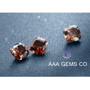 Custom Brown Classic Moissanite 3 Carat 5mm Cushion Cutting