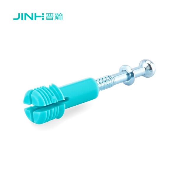 JH-2064 Minifix Spreading Bolt & 3-in-1 Fast Connector Cold Rolled Steel 40mm