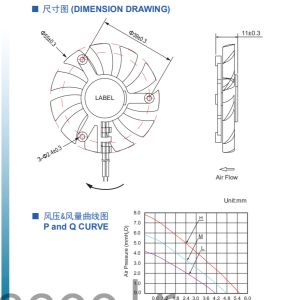 ODM Brushless Server Cooling Fan 12V FF6010 Frameless Lightweight