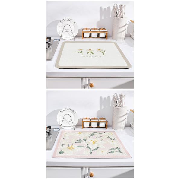 30*40cm/40*50cm Kitchen Drying Mat for Stone Countertops Customizable and Durable