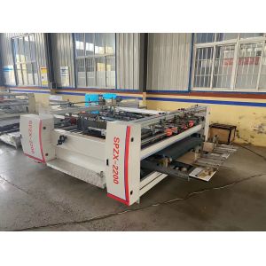 Double Piece Carton Paper Box Pasting Folding Gluing Machine Mechanical