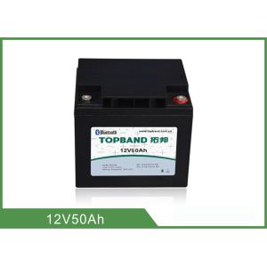 Multi Function 12V 50Ah Bluetooth Lithium Battery With CE / ROHS Approval