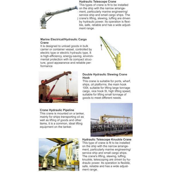 Box Type 40T Offshore Cargo Marine Ship Deck Cranes 10m/Min