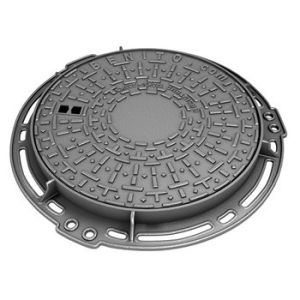 China Hinged Type Casting Ductile Iron Manhole Cover , EN124 DN400 Locking Manhole Covers on sale