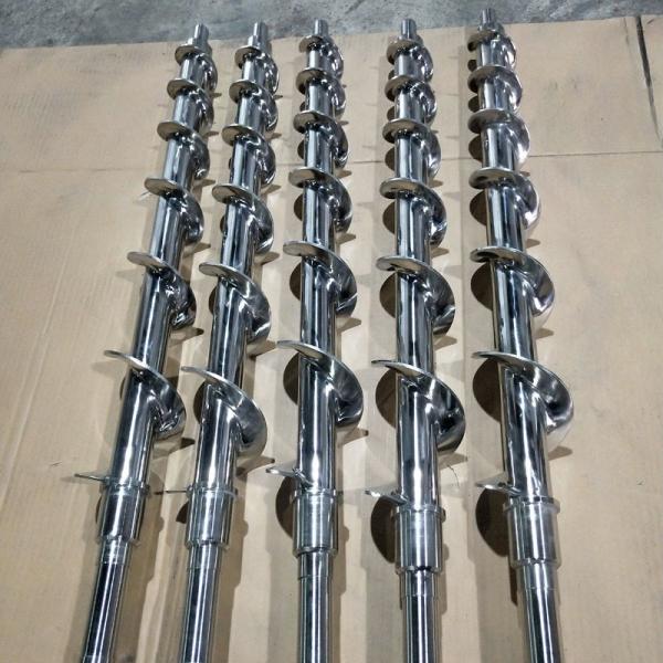 Smooth Operation Stainless Steel Auger Screw Heat Resistant For Sludge Dewatering Machine