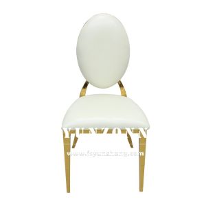 Hotel Reception T-Gold Stainless Steel Metal Chair